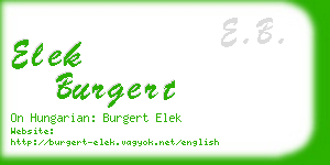 elek burgert business card